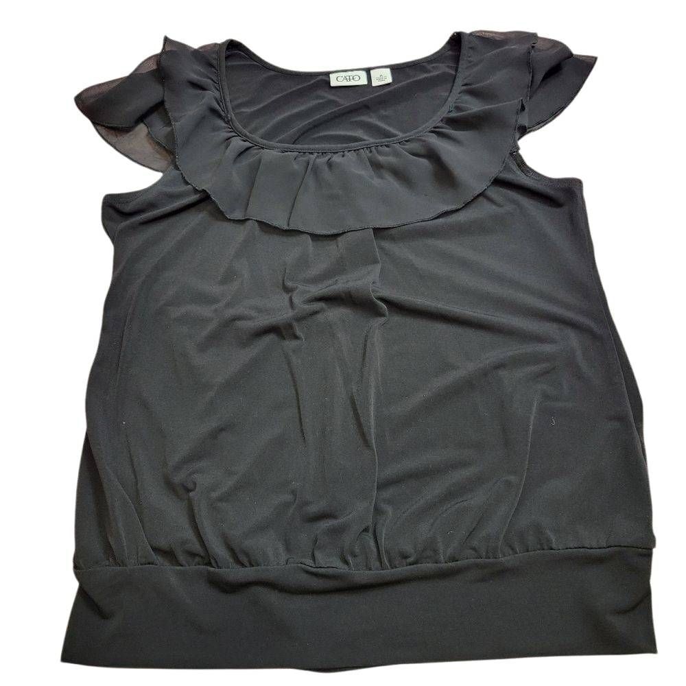 Cato black sleeveless blouse M